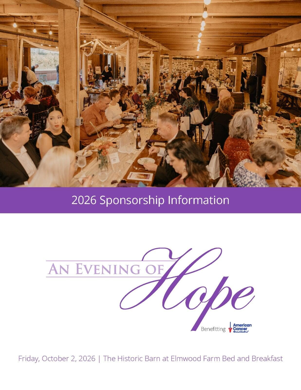 An Evening of Hope Sponsorship Package